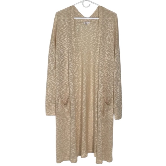 Candie's Sweaters - Candie's Lightweight L/S Duster Cardigan | Tan | X-Large